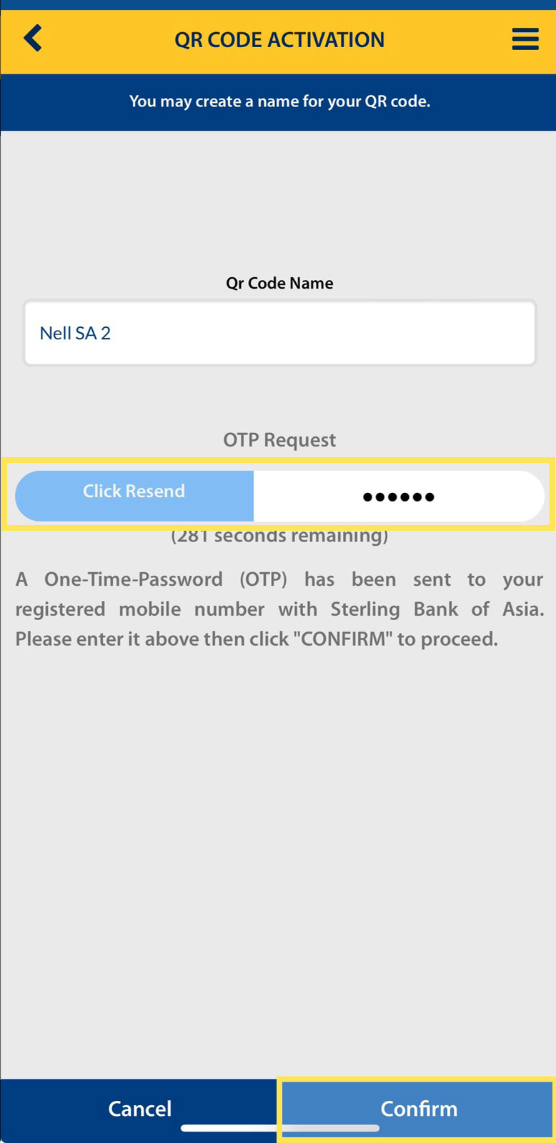 How to generate a QR code for your other Sterling Bank Online enrolled account/s or prepaid card/s (additional QR code) 
